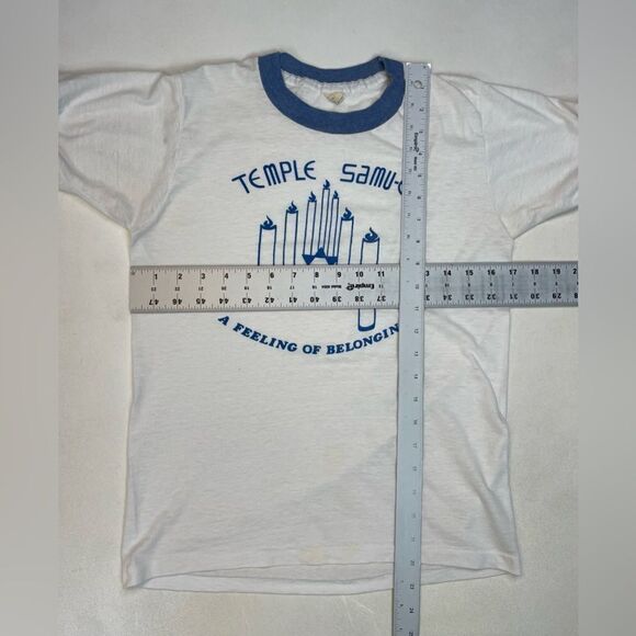 VINTAGE Jewish Temple Samu-el A Feeling Of Belonging T-shirt Women Small USA 90s - Picture 9 of 9